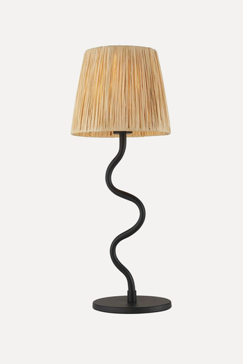 Wednesday Natural Raffia Table Lamp from Perch & Parrow