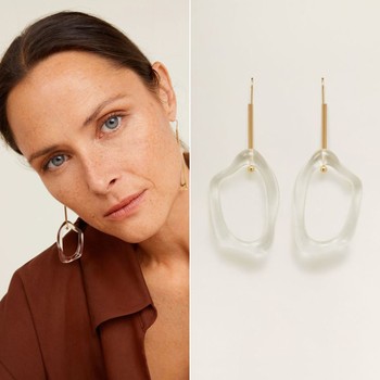 Resin Hoop Earrings