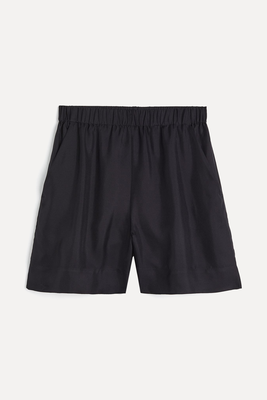 Silk-Blend Twill Shorts from H&M