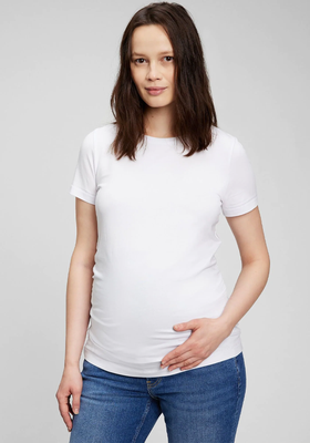 Maternity Organic Cotton Vintage Crew T-Shirt