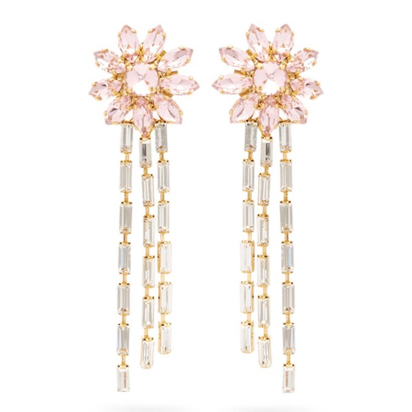 Utopia Floral Crystal Clip Earrings from Rosantica