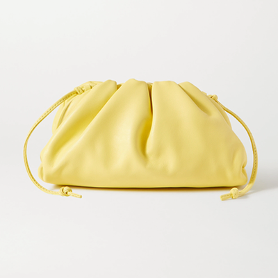 Small Gathered Leather Clutch from Bottega Veneta