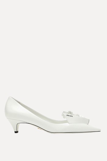 Low Leather Decolleté Heels from Prada