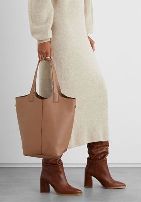 Amalie Textured-Leather Shoulder Bag 