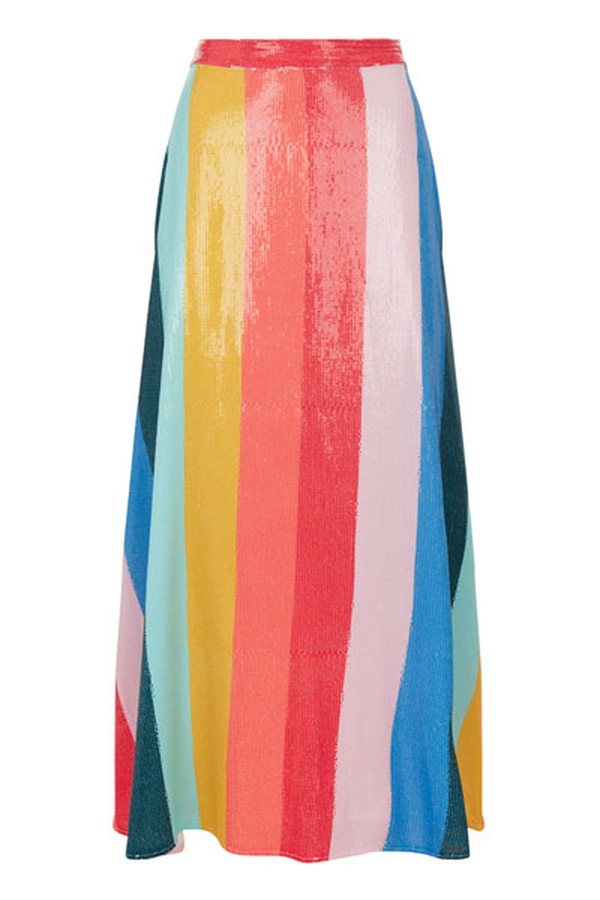 Rainbow Sequin Skirt from Olivia Rubin