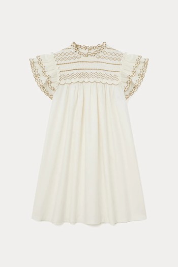 Embroidered Dress With Smocking  from Bonpoint 