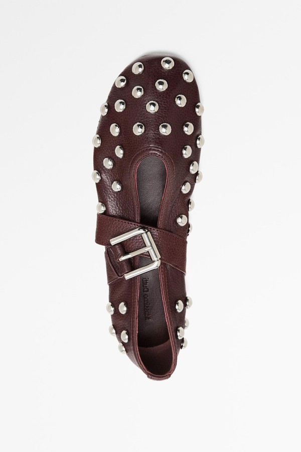 Ballet Flats With Studded Buckles from Massimo Dutti