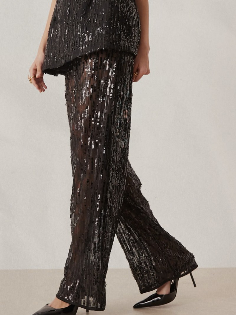 Tailored Wide Leg Sheer Sequin Trousers Co-Ord from ASOS DESIGN