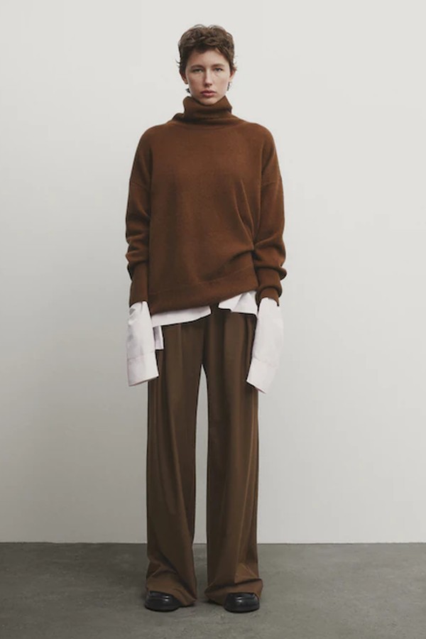 Wool Blend High Neck Sweater from Massimo Dutti