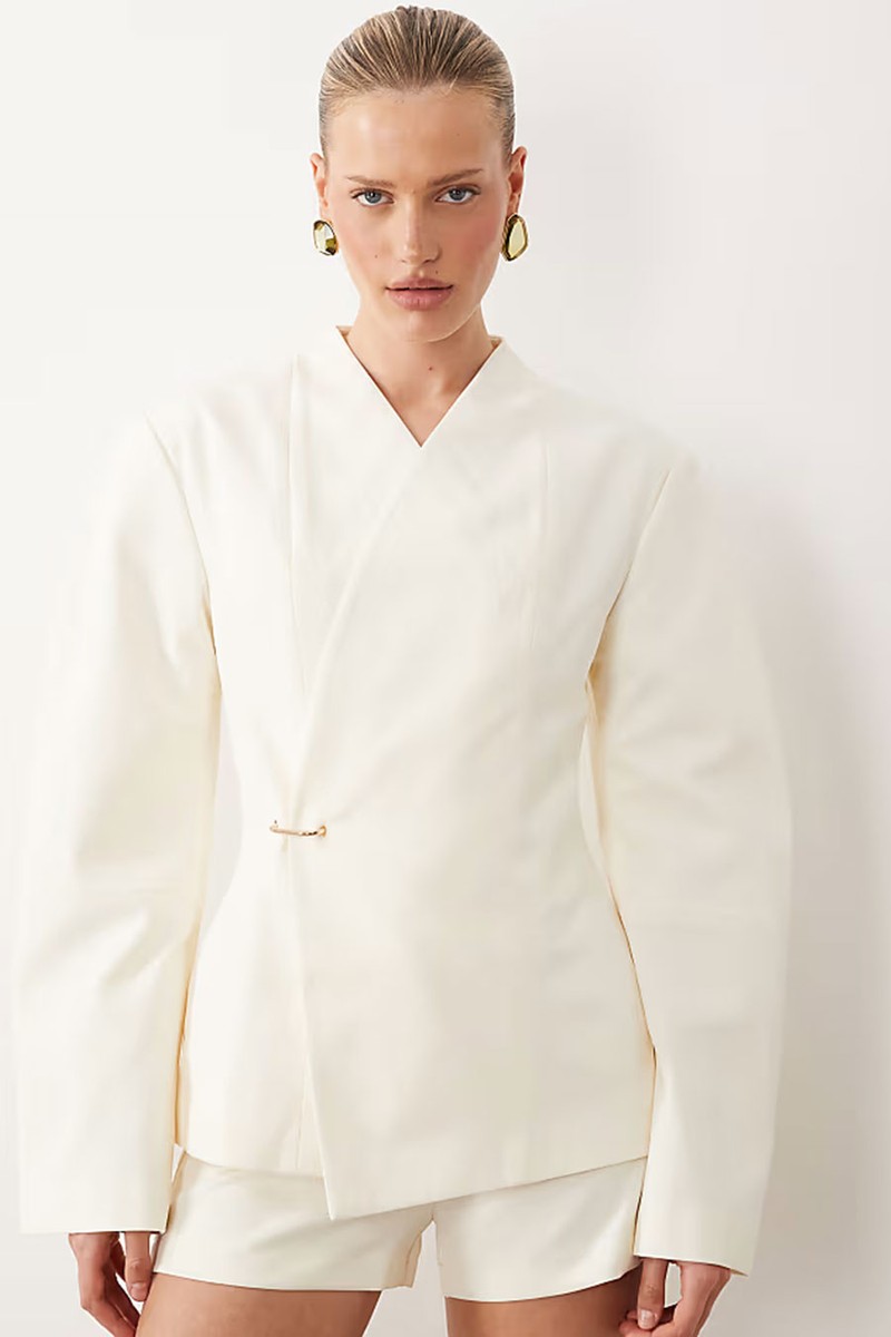 Cinched Waist Blazer Suit With Hardware Detail from ASOS Design