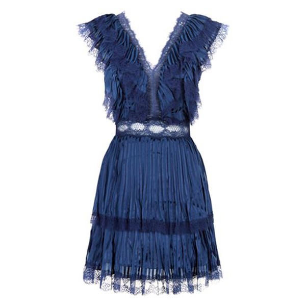 Lanora Lace Trim Midi Dress from Alice + Olivia