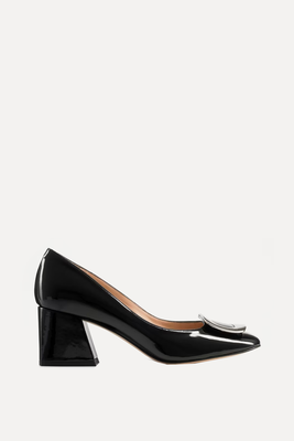 Statement Feature Block Heel Court Shoes from Russell & Bromley