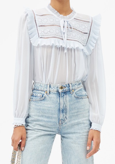 Ruffled Chiffon Blouse from Self-Portrait 