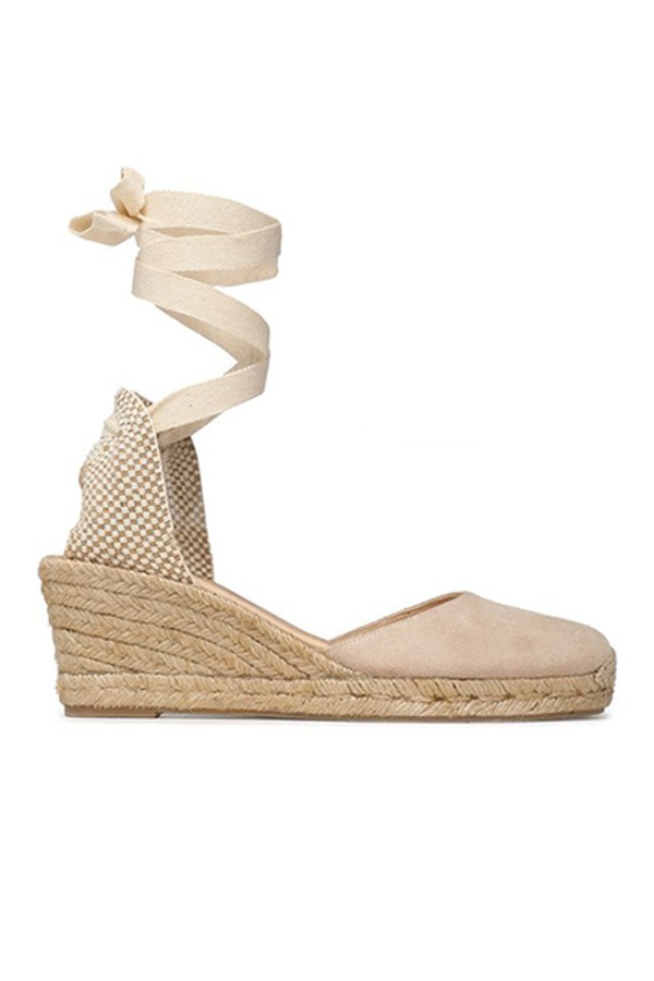 Peyton Basketweave & Suede Wedge Espadrilles from Iris & Ink