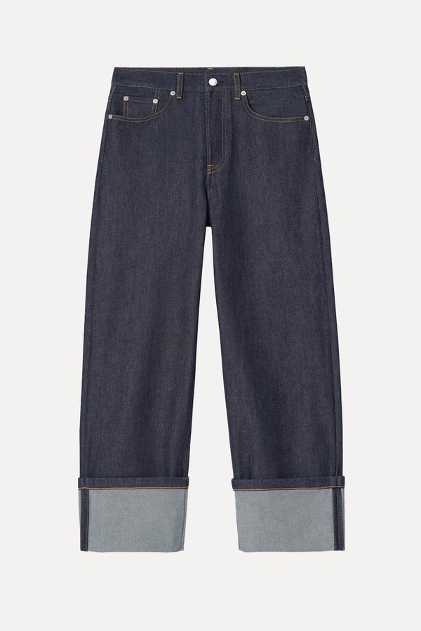 Facade Turn-Up Straight-Leg Jeans from COS