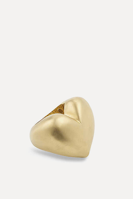 Puffed Heart 14ct Yellow-Gold Ring  from Lauren Rubinski 