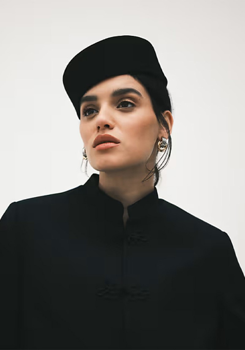 Boxy Mandarin Collar Blazer