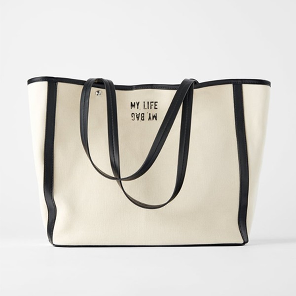 Canvas Tote Bag from Zara