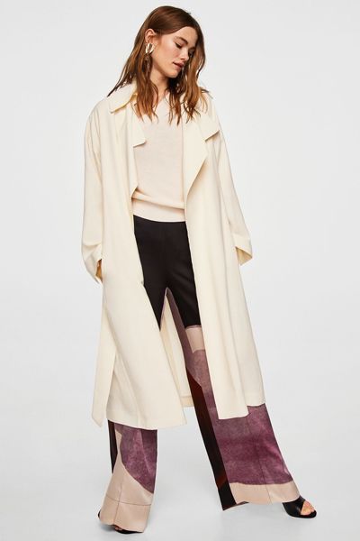 Flowy Lapel Trench 