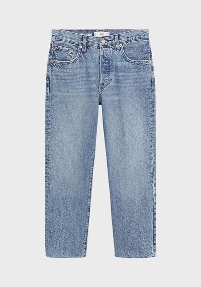 Ankle Length Straight Fit Jeans from Mango