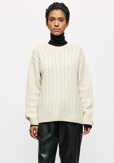 Merino Cashmere Cable Jumper from Jigsaw