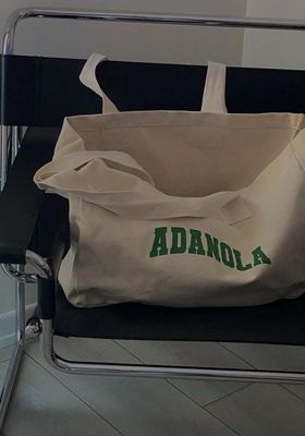 Adanola Varsity Tote Bag - Cream/Green from Adanola 