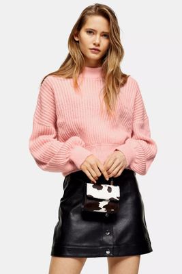 Knitted Balloon Sleeve Jumper from Topshop