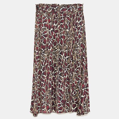 Snakeskin Print Skirt from Zara