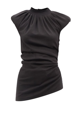 Padded-Shoulder Cotton-Jersey Top from The Attico
