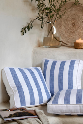 Blue Wide-Stripe Seat Pad, £18 (was £30) | The White Company
