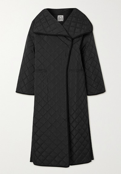 Signature Oversized Quilted Recycled Shell Coat from Toteme