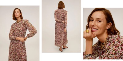 Floral Print Long Dress, £69.99 | Mango