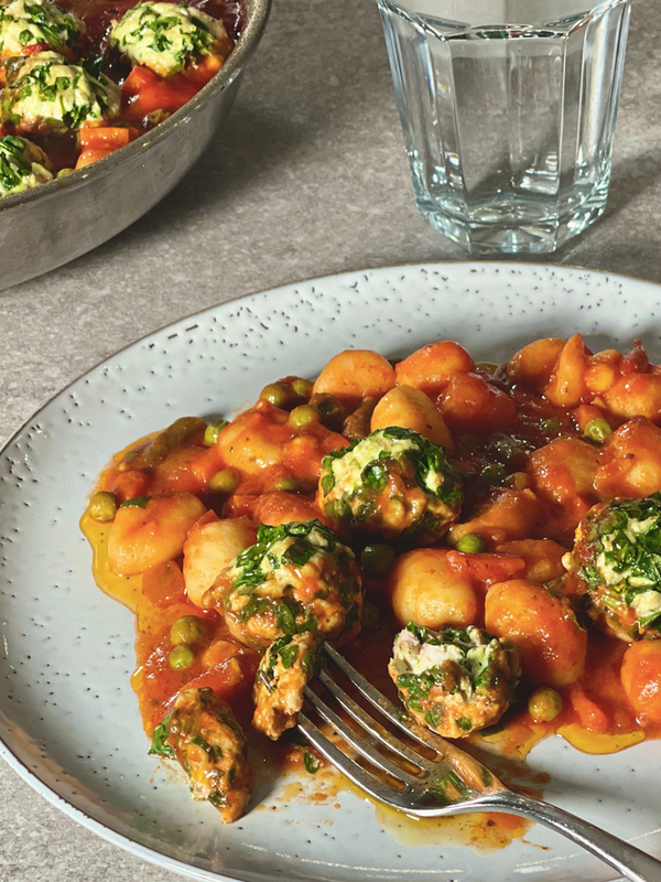 Spinach and Turkey Meatballs with Gnocchi