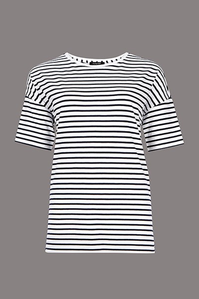 Pure Cotton Striped Short Sleeve Top