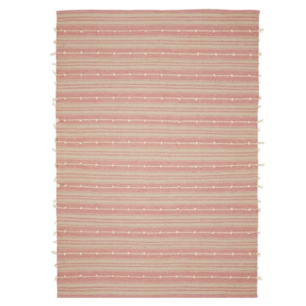Pink & White Patterned Rug