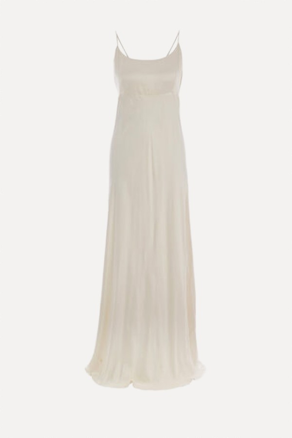 Satin Weave Maxi Slip Dress