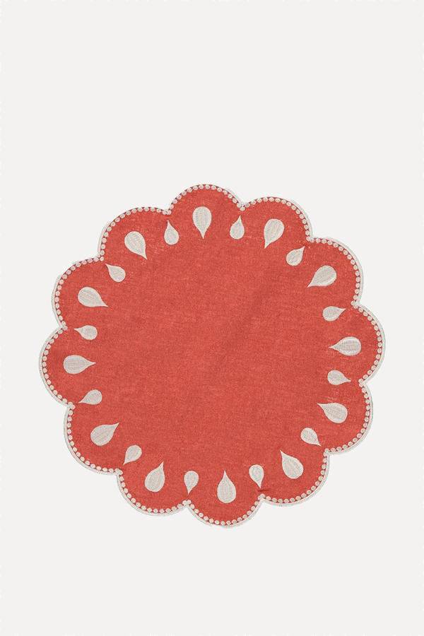 Set Of 4 Bettina Burnt Orange Placemats from Mrs. Alice