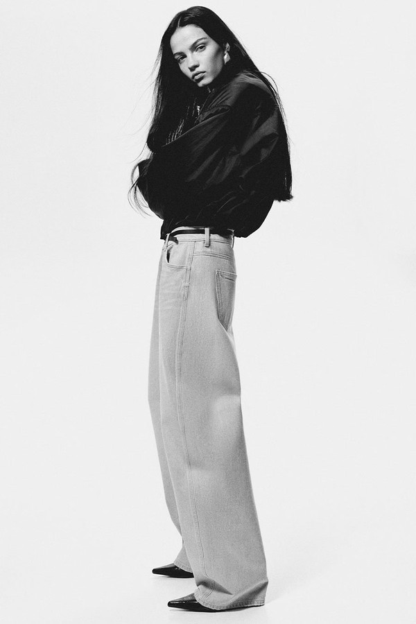 Barrel Leg High Waist Jeans