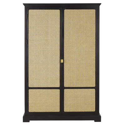 Cambronne Black 2-Door Wardrobe from Maisons Du Monde