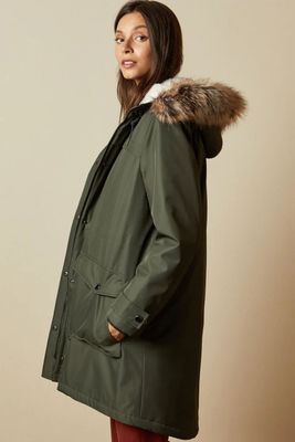 Minomo Padded Parka With Faux Fur Hood, £179 (was £359)