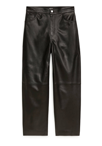 Cropped Leather Trousers