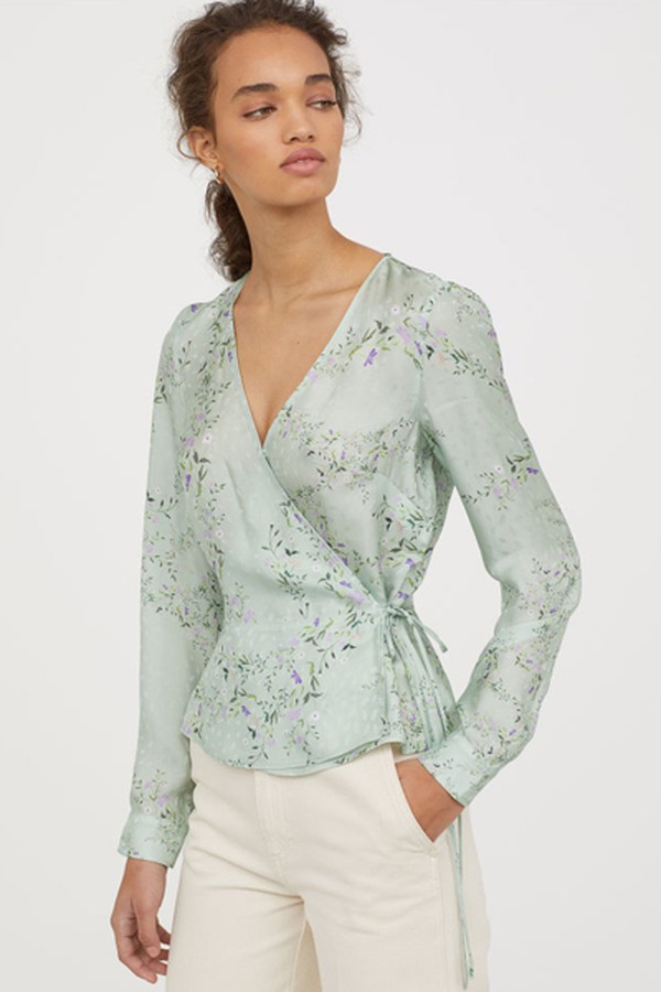 Patterned Wrapover Blouse from H&M