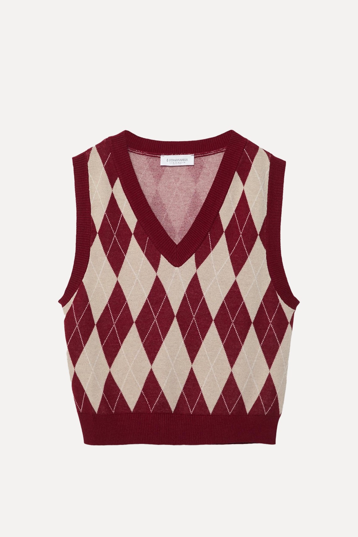 Argyle Knit Vest from Stradivarius