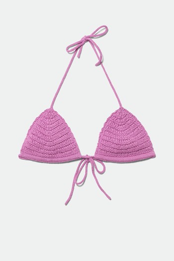 Crochet Triangle Bikini Top from Weekday