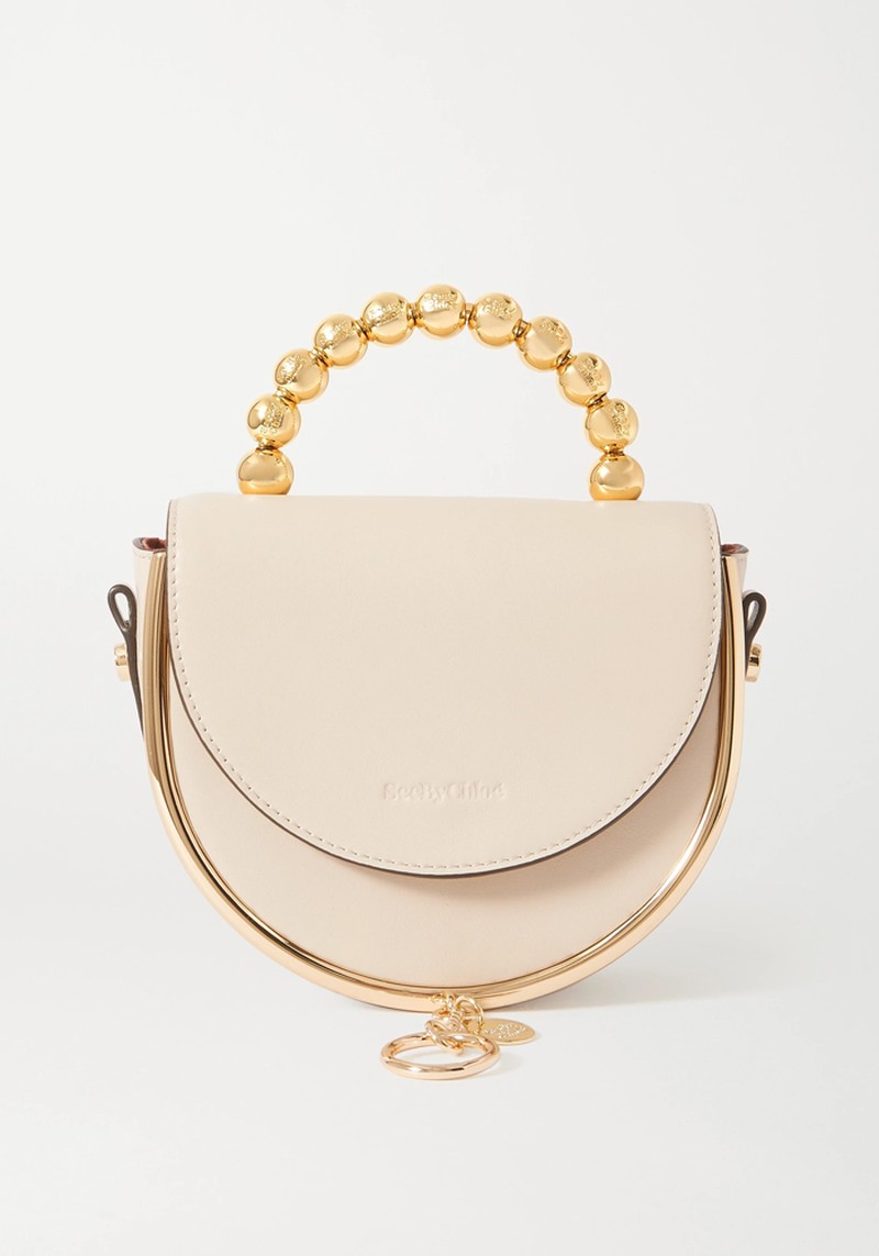 Mara Evening Embellished Leather Shoulder Bag from See By Chloé