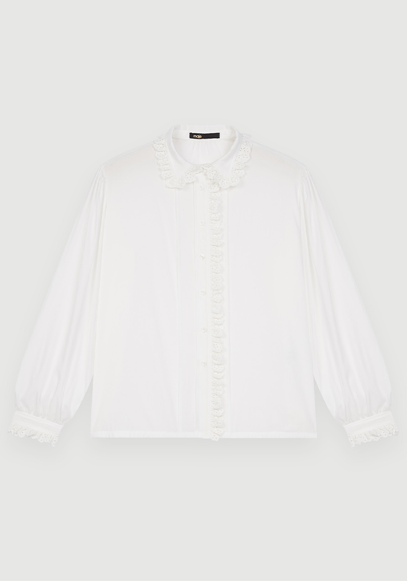 Voile Shirt With Peter Pan Collar from Maje