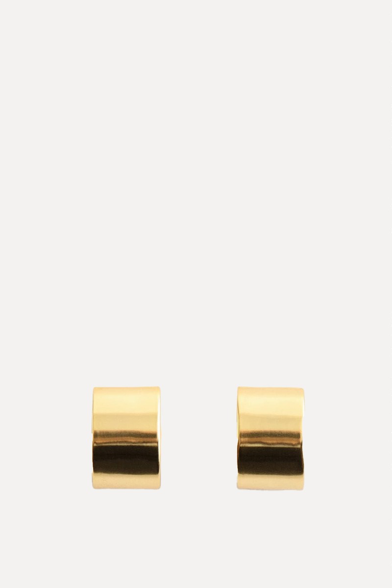 Chunky Angular Hoop Earrings