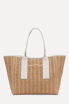 Grayson Straw Pebble Tote Bag from DKNY 