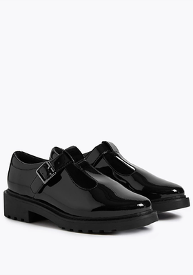 Leather T-Bar School Shoes