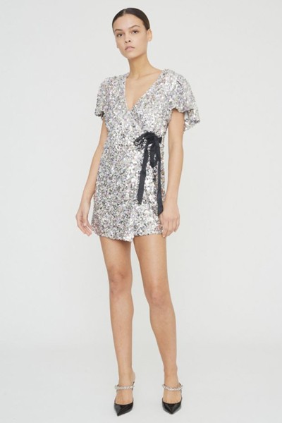 Frida Sequin Wrap Dress from Rotate Birger Christensen